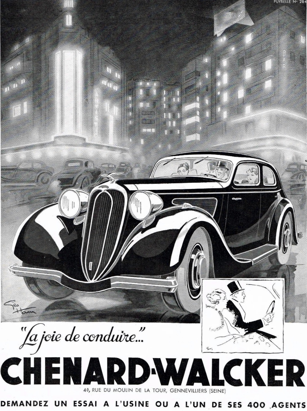 1936 Chenard-Walcker Advertising Page 1